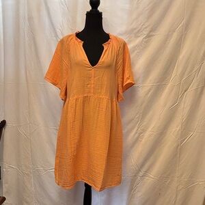 Old Navy Coral Ruffle Top